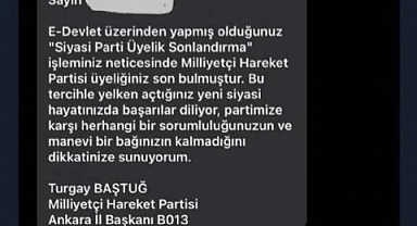 MHP Ankara İl Başkanı MHP'den İstifa Edenlere SMS Attı 