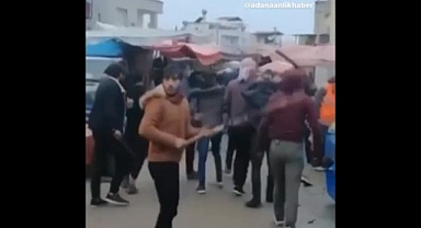 Adana'da Suriyeli Gruplar Sopalarla Birbirine Girdi