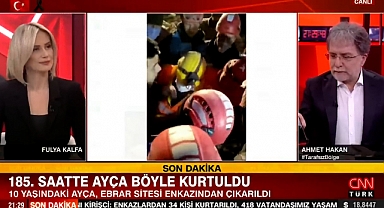 Ahmet Hakan'ın 'Rekor' Merakı: Enkazdan 185 Saatte Kurtarılan Küçük Kız İçin 'Rekor Ayça'da mı?' Diye Sordu