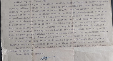 Atsız'ın Mektubu Depremzedeler İçin Satışa Çıkarıldı