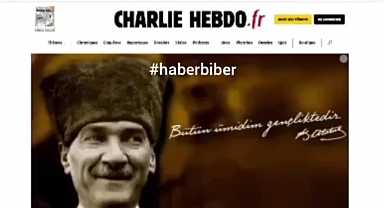 Charlie Hebdo'nun İnternet Sitesi Hacklendi: Atatürk Fotoğrafı Eşliğinde Mehter Marşı Çalıyor