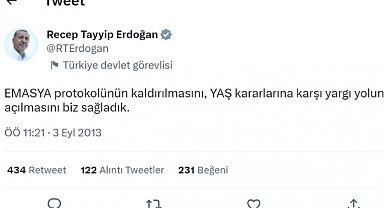Erdoğan'ın 2013'te Attığı 'EMASYA' Tiviti Gündem Oldu