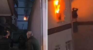 Evi Yanan Şahıs Balkonda Alkol Almaya Devam Etti