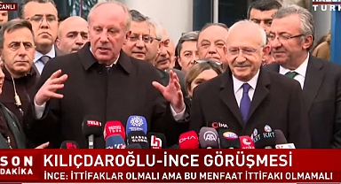 İnce ve Kılıçdaroğlu Görüşmesi Sona Erdi: İnce, 'Çekilecek Misiniz?' Sorusuna 'Hayır' Yanıtını Verdi