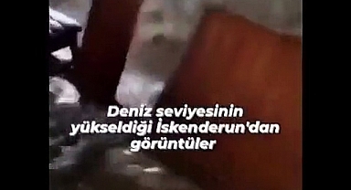 İskenderun'da Deniz Seviyesi Yükseldi: Bir Kafe Sular Altında Kaldı