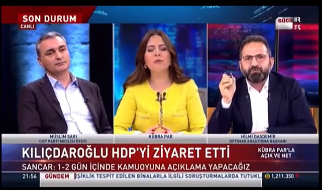 'Kılıçdaroğlu PKK'nın Adayıdır' Diyen AKP'nin Anketçisi 'Optimar Hilmi' Yayını Terk Etti