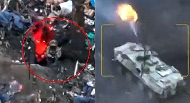 Mevzisinde Tek Başına Kalan Ukraynalı Askerin, Rus Zırhlısına Karşı Verdiği Mücadele Gündem Oldu