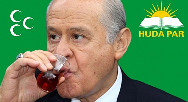 Yorumsuz: Bahçeli, Kürtçü-Şeriatçı-Hizbullahçı HÜDA-PAR'ı Savundu