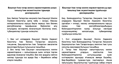 Başkurt ve Tatar Türklerinin Milli Hareketleri Birbirlerini Tanıma ve İş Birliği Yapma Konusunda Anlaştı