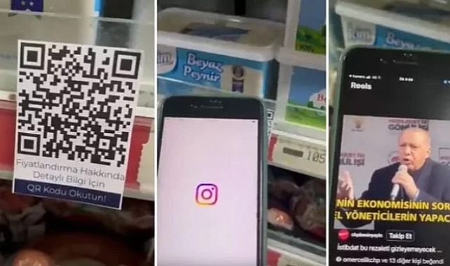 CHP Gençlik Kolları, Market Raflarına QR Kodlu Çıkartma Yapıştırmaya Başladı