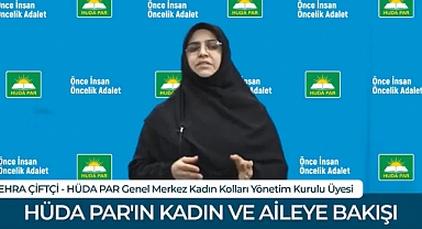 Cumhur Ortağı Hüda-Par'ın Kadın Kolları Yöneticisi: Kadınlara Hizmet Veren Kurumlarda Sadece Kadınlar Çalışmalıdır
