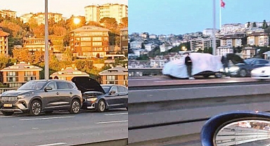 Boğaziçi Köprüsü'nde Arızalanan TOGG Görünmesin Diye Brandayla Örtüldü İddiası