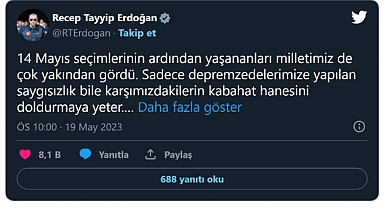 Erdoğan: Depremzedelerimize Yapılan Saygısızlık Karşımızdakilerin Kabahat Hanesini Doldurmaya Yeter