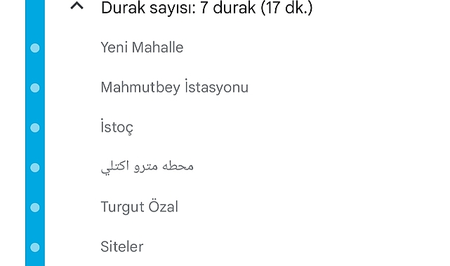 İkitelli Metro Durağının Adı Arapça Oldu
