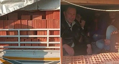 Kaçak Göçmenler Bu Kez Tuğlaların Arasında Bulundu