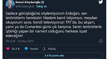 Kılıçdaroğlu Erdoğan'a Meydan Okudu: 'Senin Teröristlerle İşbirliği Yapan Bir Namert Olduğunu İspat Edeceğim!'