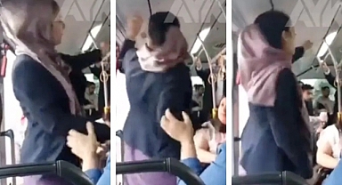 Yabancı Uyruklu Kadın Metrobüste Aniden Ayağa Kalkıp 'Erdoğan' Diye Bağırdı