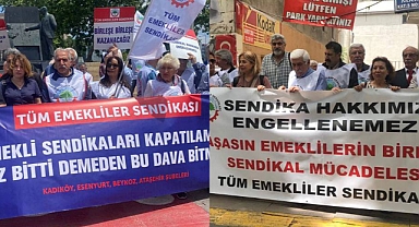 Emekliler, Sendika Kapatma Davasına Karşı Eylem Yaptı