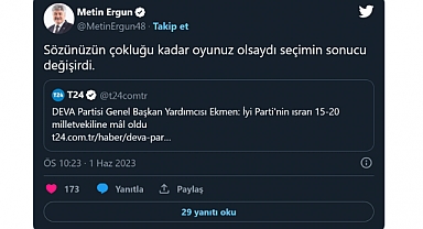 İYİ Partiden DEVA Partisine Yanıt: Sözünüzün Çokluğu Kadar Oyunuz Olsaydı Seçimin Sonucu Değişirdi