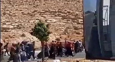 Kurban Bayramı İçin Suriye'ye Geçen Sığınmacılara Tır Şoförü Tepki Gösterdi