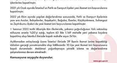 Göç İdaresi Başkanlığı: Yabancıların Türk Nüfusuna Oranı Yüzde Yirmiyi Aştı