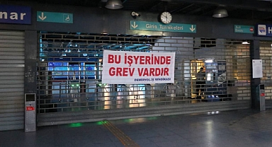 İzmir'de Metro ve Tramvay İşçileri Greve Gitti