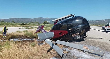 Yunan Adasına Türk Helikopteri Düştü