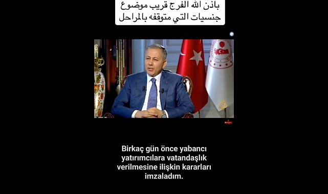 Ali Yerlikaya'dan Araplara Vatandaşlık Reklamı: Ev Karşılığı Vatandaşlık Alma Süreci Durmadı