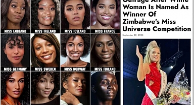 Beyaz Bir Kadının Zimbabwe Güzeli Seçilmesi Zenciler Arasında Öfkeye Sebep Oldu
