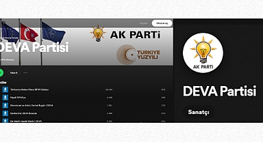 Deva Partisi Spotify'da AKP Oldu