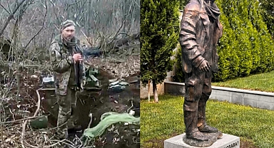 Gürcistan'da, Ukraynalı Kahraman Oleksandr Matsievskyi'nin Heykeli Dikildi