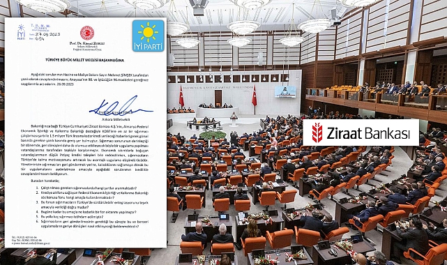 İYİ Parti, Ziraat Bankası'nın Sığınmacı Çalıştırma Şartıyla KOBİ'lere Kredi Verdiği İddiası Hakkında Mecliste Soru Önergesi Verdi