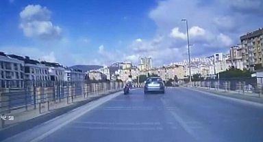Maltepe'de 22 Yaşındaki Motor Sürücüsünün Hayatını Kaybettiği Kaza Kameralara Yansıdı