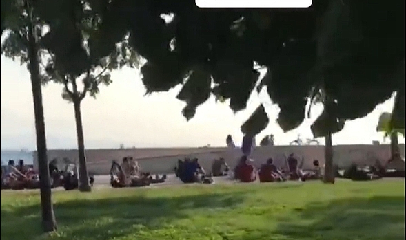 Ne İdiği Belirsiz Afganlar, Pendik Sahilde Askeri Eğitim Yaptı