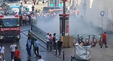 Vezneciler Metro İstasyonunda Yangın