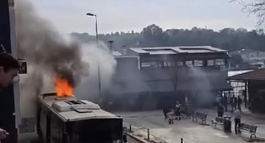 İETT Otobüsü Beykoz'da Alev Aldı