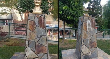 İzmir'de Büyük Atatürk'ün Büstüne Alçak Saldırı