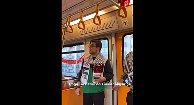 Adana'da Metro'da Filistin İçin Şiir Okuyan Kişiye 'Doğu Türkistan' Tepkisi: Ağzını Açtın Mı?