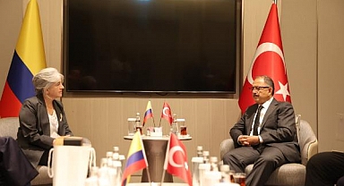 Bakan Özhaseki, Kolombiyalı Mevkidaşı Velasco ile Görüştü