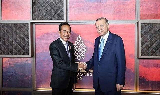 Cumhurbaşkanı Erdoğan, Endonezya Devlet Başkanı ile Bir Araya Geldi
