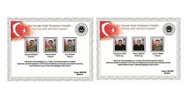AKP'li Milli Savunma Bakanı Irak'ın Kuzeyinde Şehit Olan 6 Vatan Kahramanına Taziye Mesajı Yayınladı