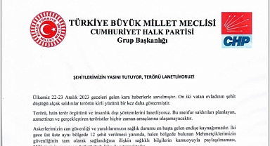 CHP'den Ortak Bildiri Açıklaması: Milli Savunma Bakanı Kapalı Oturumda TBMM'yi Bilgilendirmeli