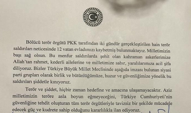 İYİ Parti TBMM'nin PKK Terörünü Kınaması İçin Metin Sundu: CHP İmza Atmadı, Grup Başkanvekilleri Arasında Tartışma Çıktı