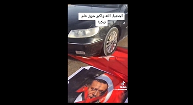 Arap Bir TikTok Kullanıcısının Türk Bayrağını Arabalarla Çiğnediği Video Tepki Çekti