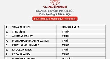 Fatih İlçe Sağlık Müdürlüğü 'Göçmen Personel Listesi' Paylaşımlarına Yanıt Verdi