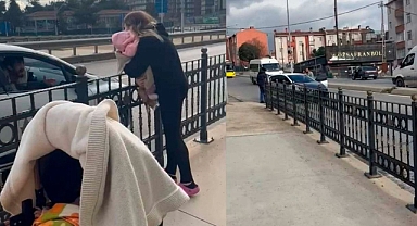 İstanbul'da Trafikte Kadına Şiddet: Kucağında Çocuğu Olan Eşini Yolda Sürükledi