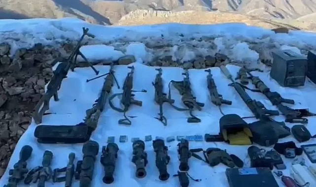 Pençe-Kilit Operasyonu Bölgesinde Teröristlere Ait Olan Çok Sayıda Mühimmat Ele Geçirildi