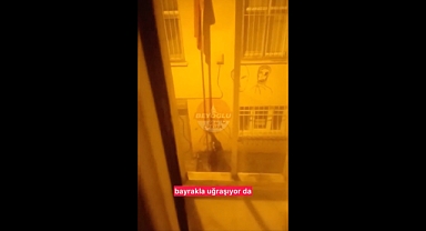 Türk Milleti Şehitlerine Ağlarken Bir Hadsiz Cihangir'de Mübarek Türk Bayrağına El Uzattı