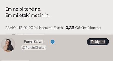 Türk Milleti Şehitlerine Ağlarken Kürtçü Pervin Chakar'ın Paylaşımı Tepki Çekti