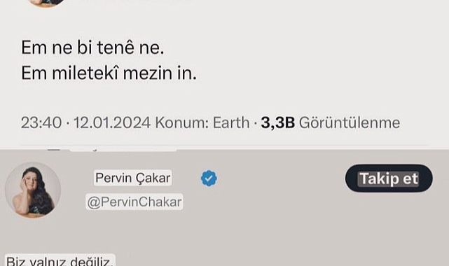 Türk Milleti Şehitlerine Ağlarken Kürtçü Pervin Chakar'ın Paylaşımı Tepki Çekti
